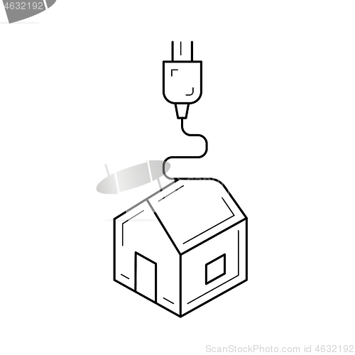 Image of Printing process line icon.