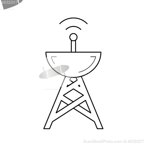 Image of Antenna line icon.