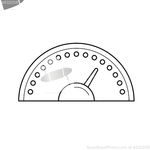 Image of Speedometer line icon.