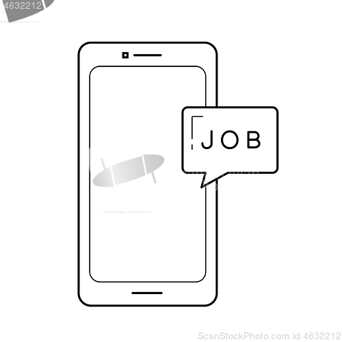 Image of Job search line icon.