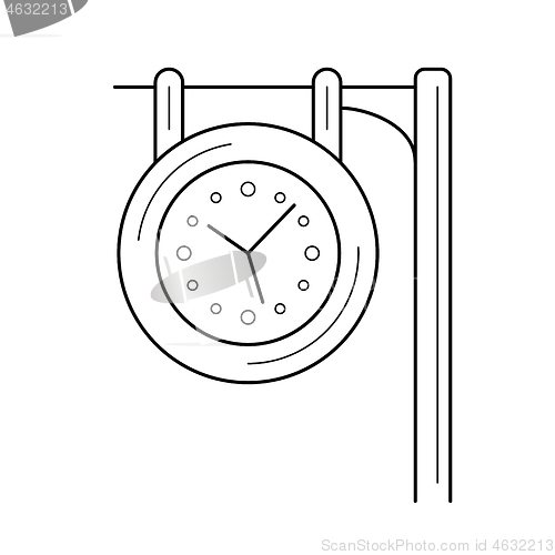 Image of Station clock line icon.