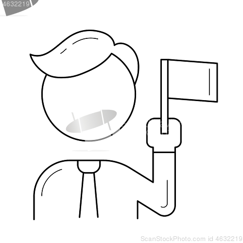 Image of Team leader line icon.