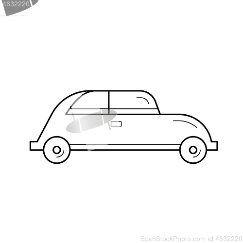 Image of Hatchback car line icon.