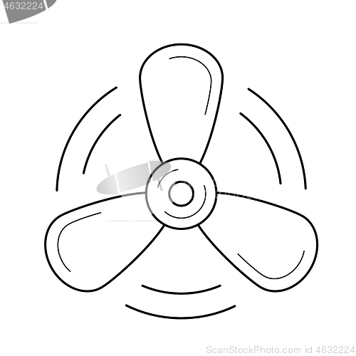 Image of Propeller line icon.