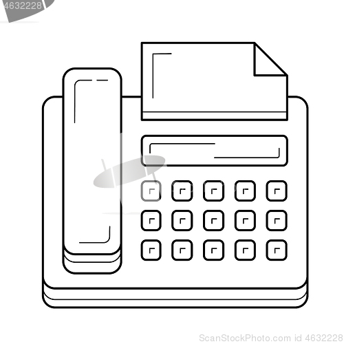 Image of Fax machine line icon.