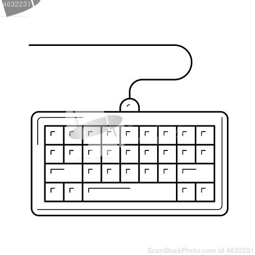 Image of Keyboard line icon.