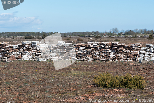 Image of Boundry of a traditional old dry stone wall