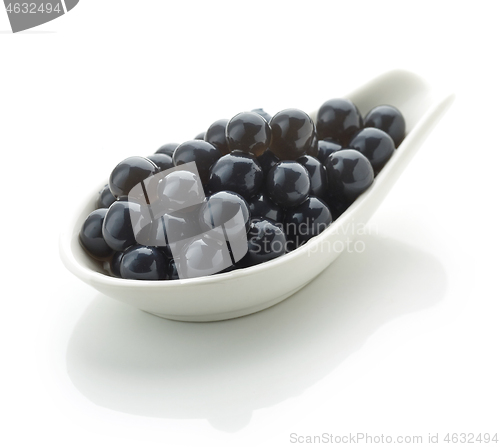 Image of black tapioca pearls for bubble tea