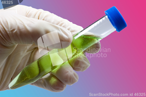 Image of Test Tube with green.