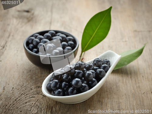 Image of black tapioca pearls for bubble tea