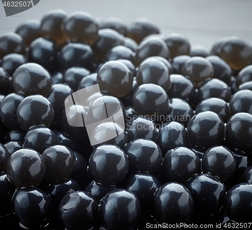 Image of black tapioca pearls for bubble tea