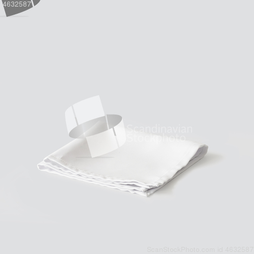 Image of white napkin on light grey background