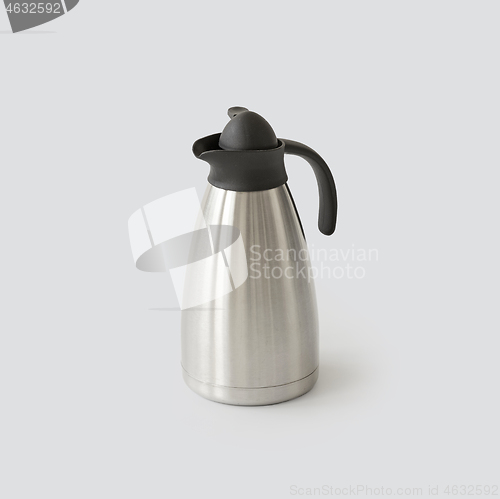 Image of coffee thermos on light grey background