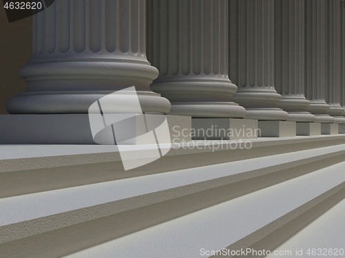 Image of Ionic columns and steps