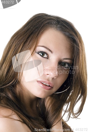 Image of portrait of the young beauty woman. Isolated 3