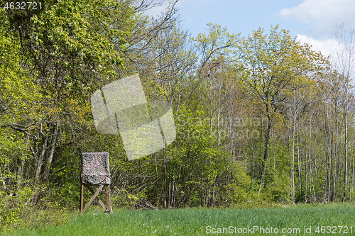 Image of Hunting tower in leafing season