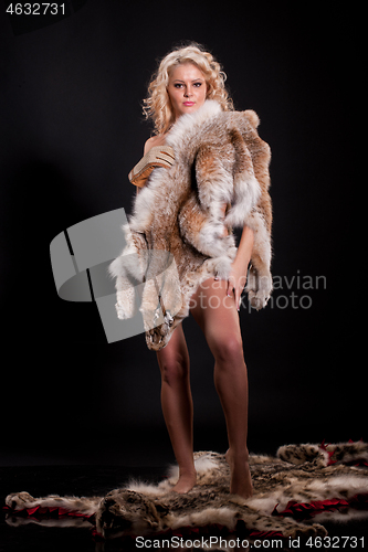 Image of Woman And Fur