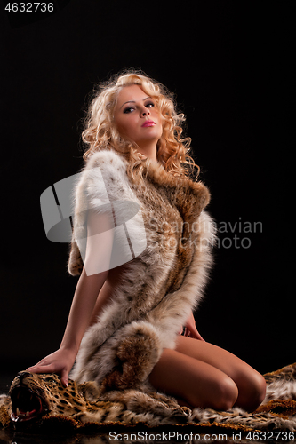 Image of Woman And Fur