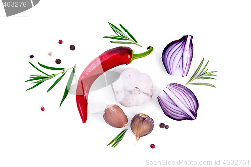 Image of Pepper red with onions and garlic