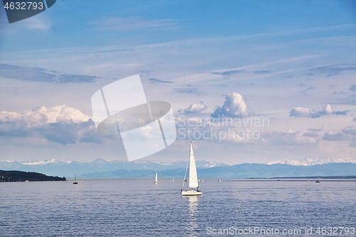 Image of Sailing boat on the Lake Constance