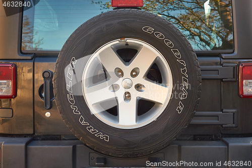 Image of Wheel of a 4x4 vehicle