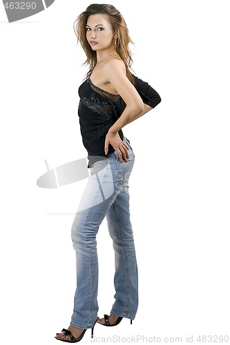 Image of The sexy young beauty woman. Isolated on white