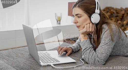 Image of Working at home while listen music