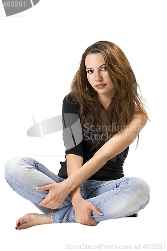 Image of The young beauty woman. Isolated on white