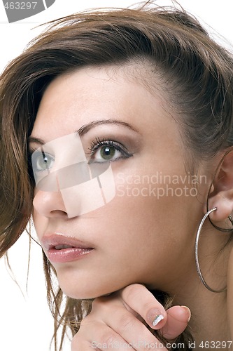 Image of portrait of the young beauty woman. Isolated 8