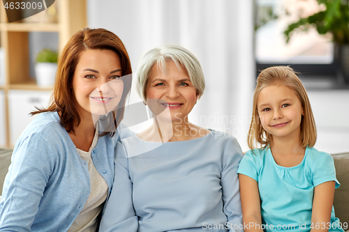 Image of portrait of mother, daughter and grandmother