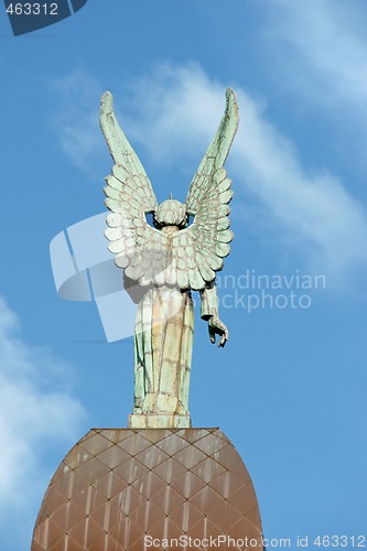 Image of Back of an angel statue