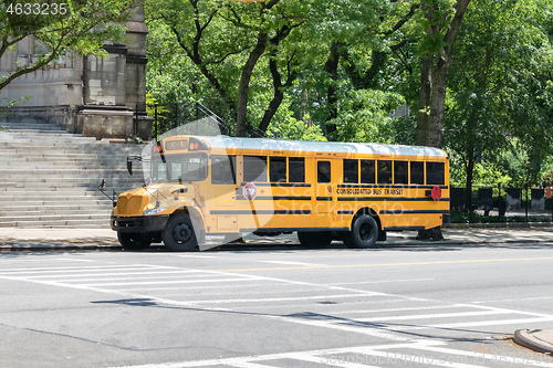 Image of typical school bus in New York