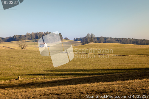 Image of Field with hut near Weilheim Bavaria Germany