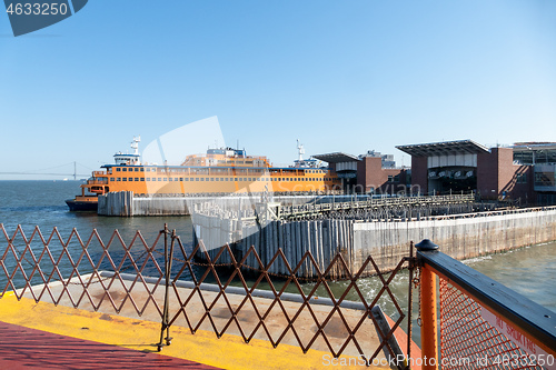 Image of ferry downtown New York City