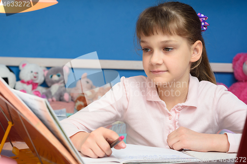 Image of Student does homework at home in distance learning