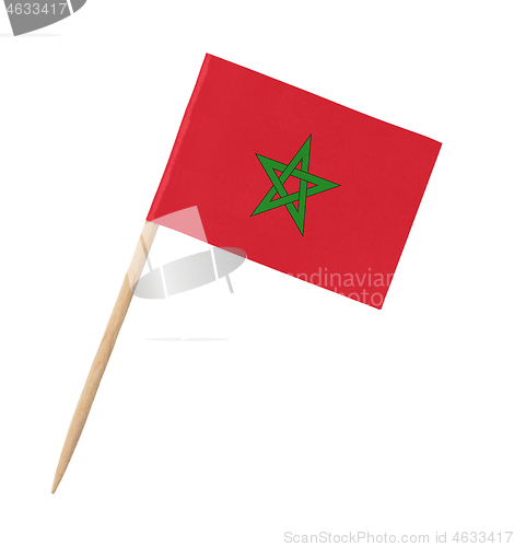 Image of Small paper Moroccan flag on wooden stick