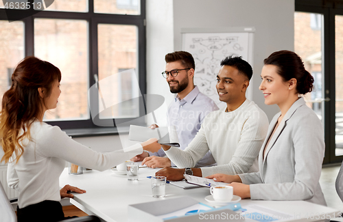 Image of recruiters having job interview with employee