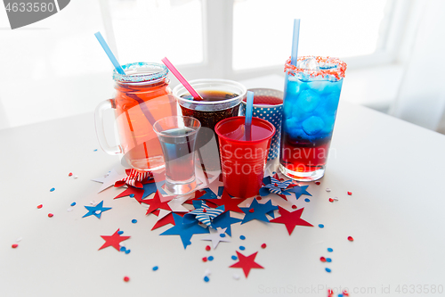 Image of drinks on american independence day party