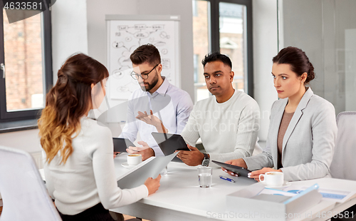 Image of recruiters having job interview with employee