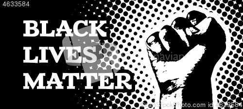 Image of Black lives matter. Vector illustration with hand