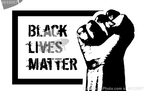 Image of Black lives matter. Vector illustration with hand