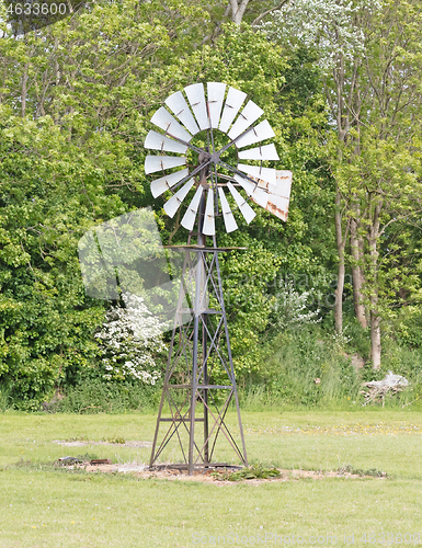 Image of Small historic water mill in a Dutch polder