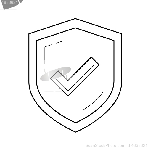 Image of Data security line icon.