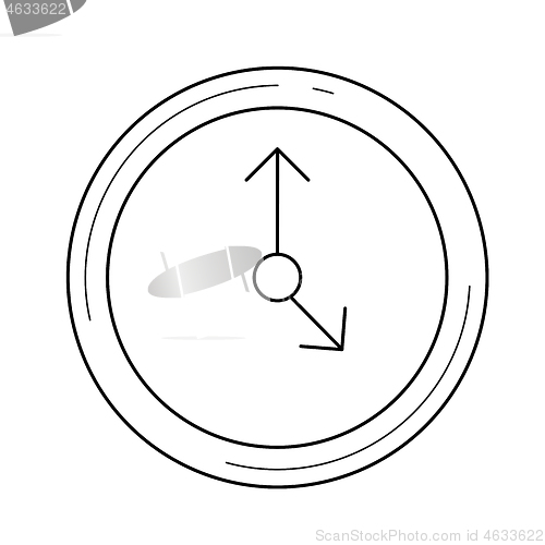 Image of Clock line icon.