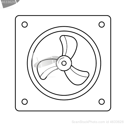 Image of Computer air fan line icon.