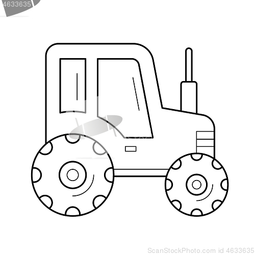 Image of Tractor line icon.