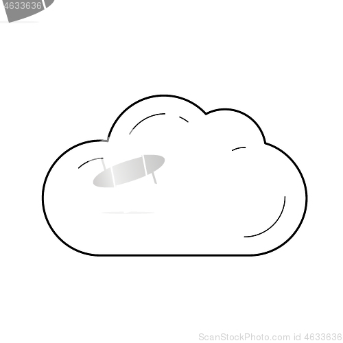 Image of Cloud computing line icon.