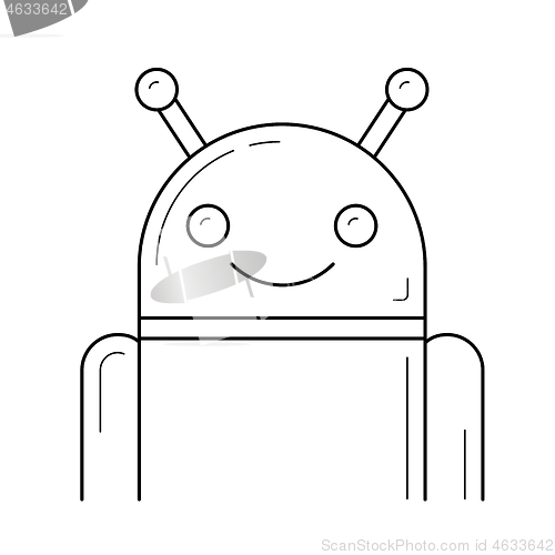 Image of Robot phone line icon.