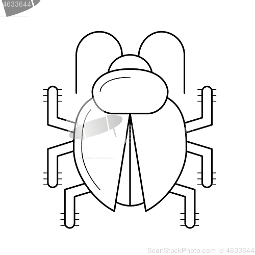 Image of Bug fixing line icon.