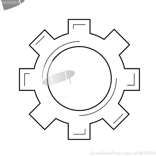 Image of Gear line icon.